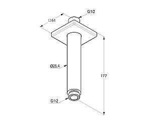 Держатель верхнего душа Kludi A-QA 665350500 купить в интернет-магазине сантехники Sanbest