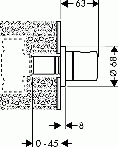 Запорный вентиль Hansgrohe 15972000 купить в интернет-магазине сантехники Sanbest