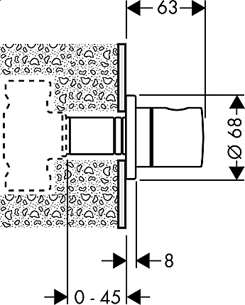 Запорный вентиль Hansgrohe 15972000 купить в интернет-магазине сантехники Sanbest
