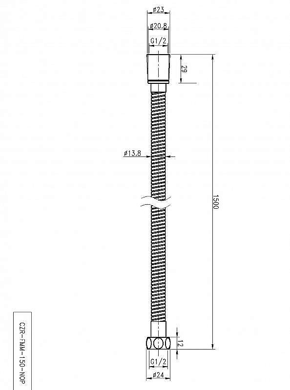 Душевой шланг Cezares CZR-FMM-150-01 купить в интернет-магазине сантехники Sanbest