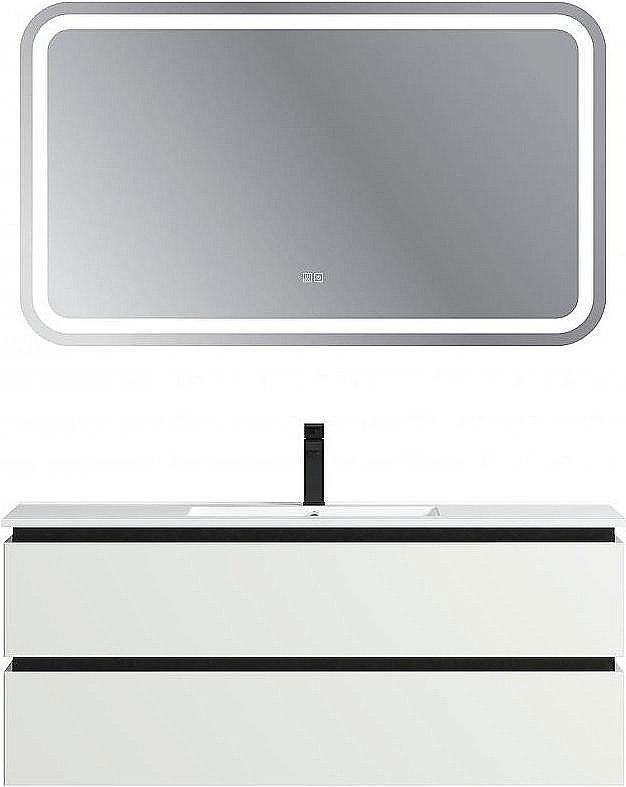 Тумба с раковиной Cezares Plane 120 белая для ванной в интернет-магазине Sanbest