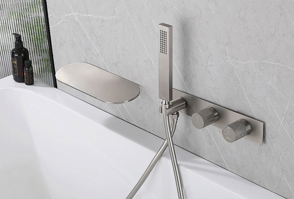 Смеситель для ванны Abber Rund AF8731SP сатин купить в интернет-магазине сантехники Sanbest