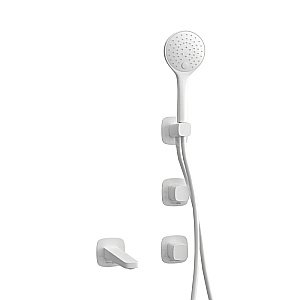 Смеситель для ванны WasserKRAFT Saale SET2865 белый матовый купить в интернет-магазине сантехники Sanbest