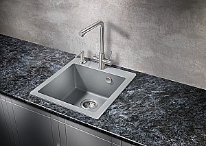 Мойка кухонная Milacio Murcia 46 Cuarzo MC.77033 серый металлик купить в интернет-магазине сантехники Sanbest