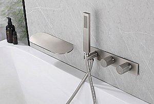 Смеситель для ванны Abber Rund AF8731SP сатин купить в интернет-магазине сантехники Sanbest