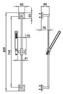Душевой гарнитур Cezares LEGEND-SD-01 хром купить в интернет-магазине сантехники Sanbest
