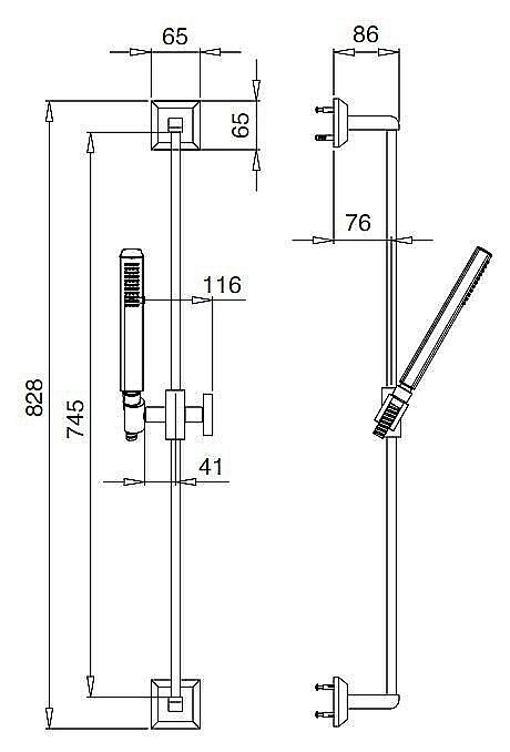 Душевой гарнитур Cezares LEGEND-SD-01 хром купить в интернет-магазине сантехники Sanbest