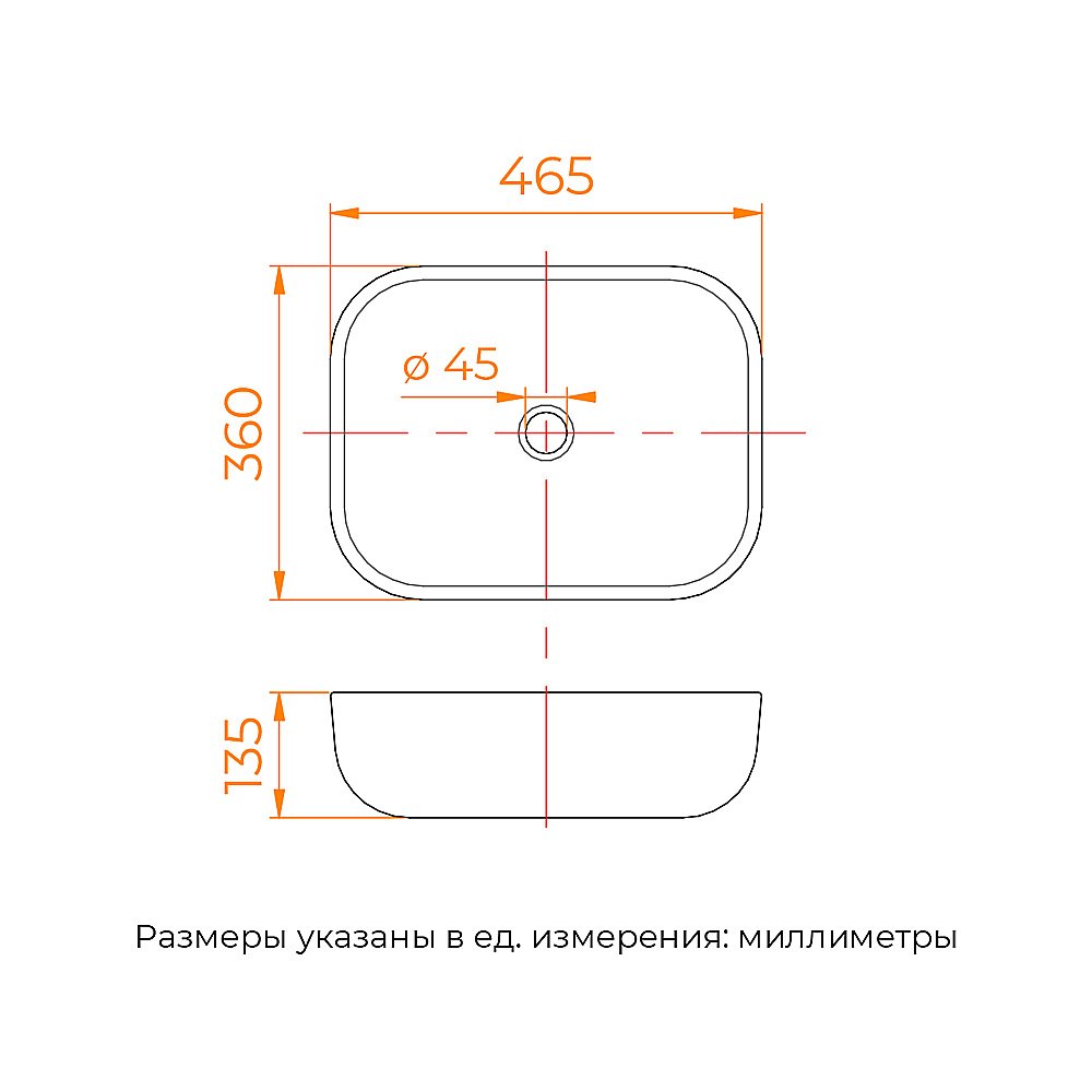 Раковина накладная RGW GS-23 80121023-01 белая купить в интернет-магазине Sanbest