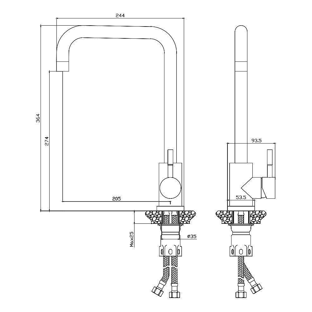 Смеситель для кухни Olive's Balear 13435-2BL купить в интернет-магазине сантехники Sanbest