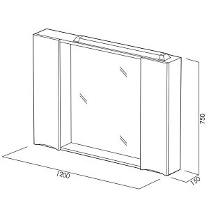 Зеркальный шкаф BelBagno MARINO SPC-1200 в ванную от интернет-магазине сантехники Sanbest