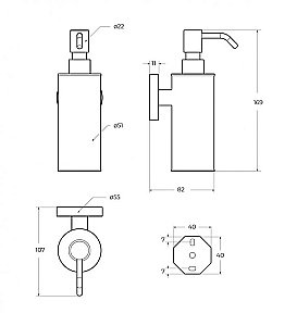 Диспенсер для жидкого мыла Cezares RELAX-SOIS-M-IN сатин купить в интернет-магазине сантехники Sanbest