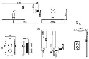 Душевая система Allen Brau Priority 5.31013-00 купить в интернет-магазине сантехники Sanbest