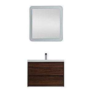 Тумба с раковиной Art&Max Family-M-750-2C-SO-BO/AM-LAV-750-MR-A Дуб бурбон для ванной в интернет-магазине Sanbest