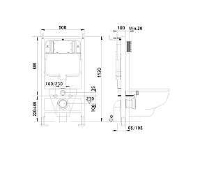 Унитаз подвесной Aquatek ПОЛАРИС AQ0700-01+INS-0000012+KDI-0000018+KKI-0000002 белый, безободковый, с крышкой микролифт, с инсталляцией и кнопкой хром глянцевый купить в интернет-магазине Sanbest