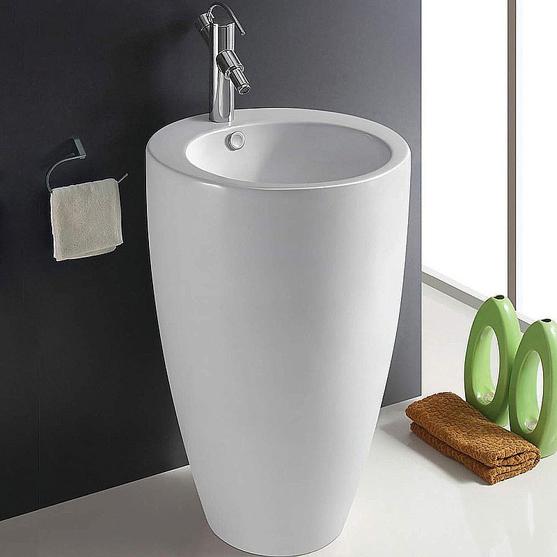 Раковина напольная WeltWasser WW LEERBACH 4949 GL-WT 49 белая купить в интернет-магазине Sanbest