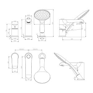 Смеситель для ванны Rossinka W W40-39 купить в интернет-магазине сантехники Sanbest