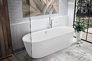 Ванна акриловая Cezares METAURO-Central-180-80-40-W-MATT купить в интернет-магазине Sanbest