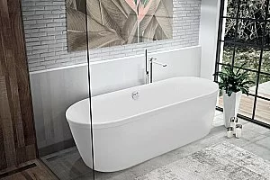 Ванна акриловая Cezares METAURO-Central-180-80-40-W-MATT купить в интернет-магазине Sanbest