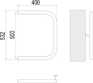 Полотенцесушитель водяной Terminus П-обр AISI 32х2 500х400 купить в интернет-магазине сантехники Sanbest