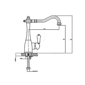 Смеситель для кухни Magliezza Vista 50122 золото купить в интернет-магазине сантехники Sanbest