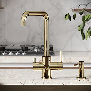 Смеситель для кухни Sancos Vela SC4013ZG полированное золото купить в интернет-магазине сантехники Sanbest