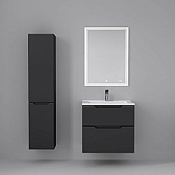 Тумба с раковиной Jorno Slide 65 антрацит для ванной в интернет-магазине Sanbest