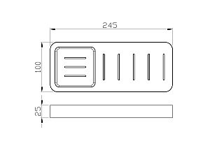 Мыльница с держателем WONZON & WOGHAND LOTTE, Хром (WW-8332) купить в интернет-магазине сантехники Sanbest