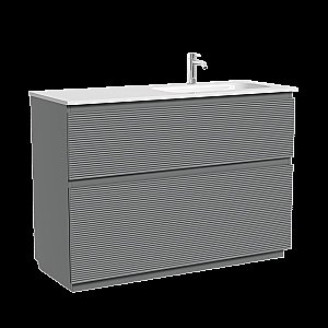 Тумба с раковиной Sancos Folk Floor FL120FLES/FL120FRES Ergraut soft для ванной в интернет-магазине Sanbest