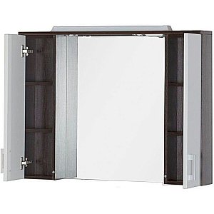 Зеркало со шкафом Aquanet Тиана 100 венге/белый в ванную от интернет-магазине сантехники Sanbest