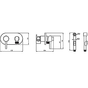 Гигиенический душ Damixa Option 212000300 черный купить в интернет-магазине сантехники Sanbest