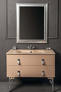 Тумба с раковиной Armadi Art Neoart 100 под моноблок стекло капучино для ванной в интернет-магазине Sanbest