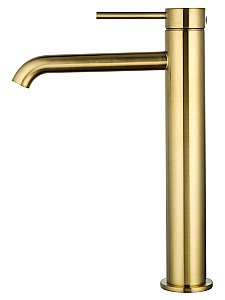 Смеситель для раковины высокий WONZON & WOGHAND STICK, Брашированное золото (WW-88239017- BG) купить в интернет-магазине сантехники Sanbest
