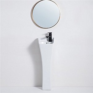 Раковина напольная Ceramalux N 28 M9012 белая купить в интернет-магазине Sanbest