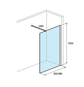 Душевое ограждение EXCELLENT COLORS 90 стекло прозрачное/профиль хром купить в интернет-магазине Sanbest