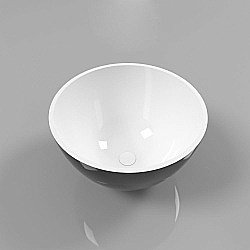 Раковина накладная WhiteCross Amethyst 50 0711.050050.10100 черная, белая купить в интернет-магазине Sanbest