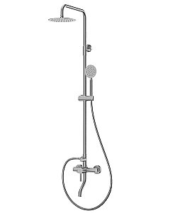 Душевая система Rush Melos SUS1101-40 сатин купить в интернет-магазине сантехники Sanbest