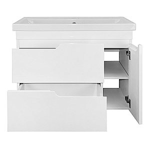 Тумба с раковиной подвесная Loranto KANTRI CS00097253 80/2 раковина Фостер 80, белый глянец для ванной в интернет-магазине Sanbest