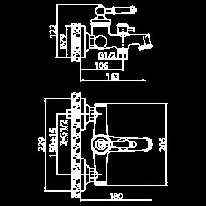 Смеситель для ванны Elghansa Klassik new 2335636 хром купить в интернет-магазине сантехники Sanbest