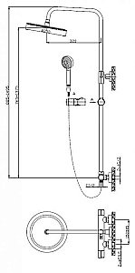 Душевая система BelBagno UNO DOCM хром купить в интернет-магазине сантехники Sanbest