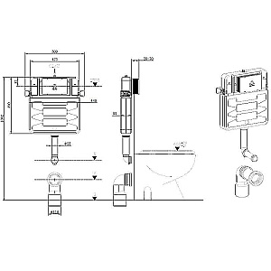 Смывной бачок скрытого монтажа Allen Brau Pneumatic 9.11104.20 купить в интернет-магазине сантехники Sanbest