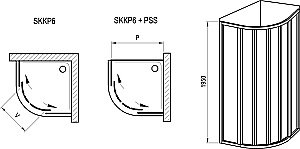 Душевой уголок Ravak SUPERNOVA SKKP6 90x90 белый/Transparent купить в интернет-магазине Sanbest