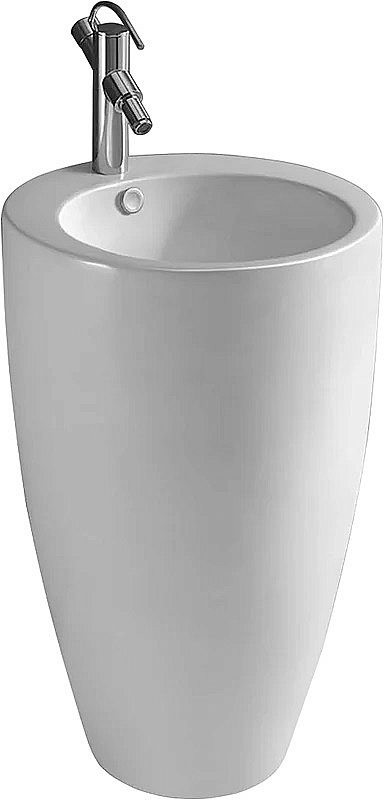 Раковина напольная WeltWasser WW LEERBACH 4949 GL-WT 49 белая купить в интернет-магазине Sanbest