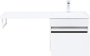 Тумба с раковиной Aquanet Токио 236915 110 белый для ванной в интернет-магазине Sanbest