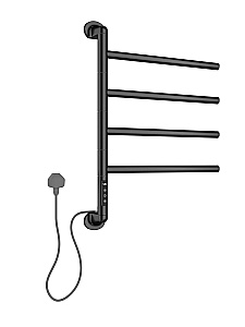 Полотенцесушитель электрический Allen Brau Liberty 7.33000-GM графит брашированный купить в интернет-магазине сантехники Sanbest