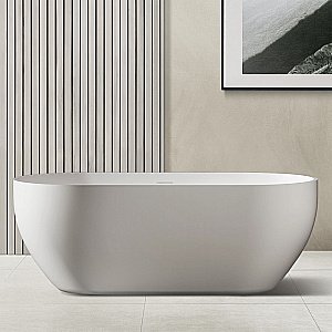 Ванна из искусственного камня ABBER Stein AS9613-1.7 170х75 белая матовая купить в интернет-магазине Sanbest