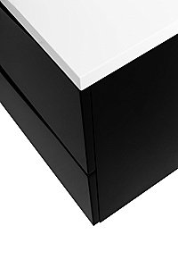 Тумба с раковиной Belbagno MARINO 120 подвесная Nero Lucido для ванной в интернет-магазине Sanbest