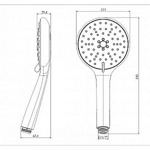 Душевая лейка Lemark LM8116C купить в интернет-магазине сантехники Sanbest