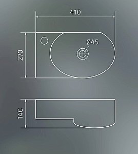 Раковина подвесная Gid 41 N9273 61106L/61106R белая купить в интернет-магазине Sanbest