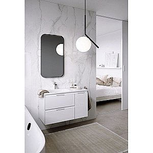 Тумба с раковиной Aqwella Accent 90 белая для ванной в интернет-магазине Sanbest