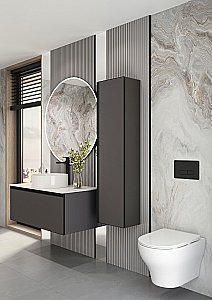 Унитаз Boheme FIORE 978-SET-W безободковый, с крышкой микролифт, смыв торнадо, белый глянцевый купить в интернет-магазине Sanbest